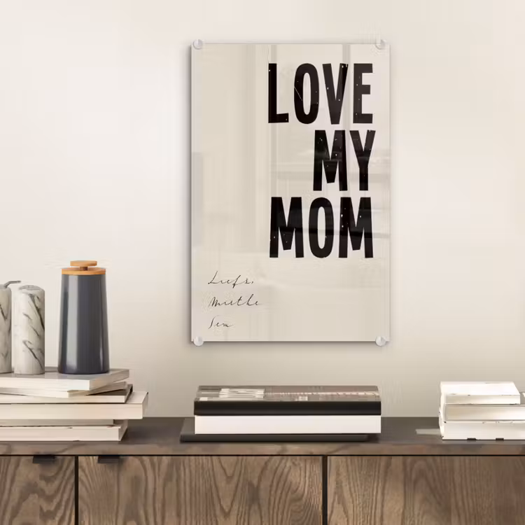Gepersonaliseerd glas schilderij - Love My Mom — 2