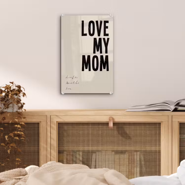 Gepersonaliseerd glas schilderij - Love My Mom — 5