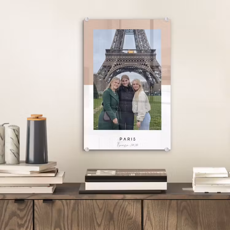 Gepersonaliseerd glas schilderij - Paris — 2