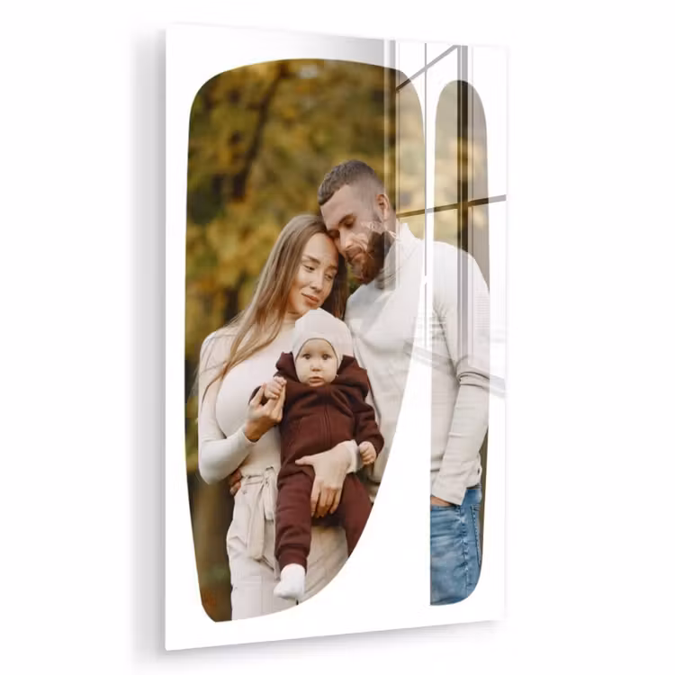 Gepersonaliseerd glas schilderij - Twee Vlakken - Organische Vormen — 1