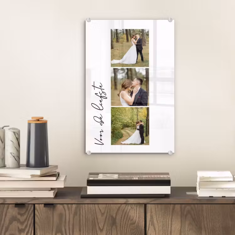 Gepersonaliseerd glas schilderij - Voor De Liefste - Collage — 2