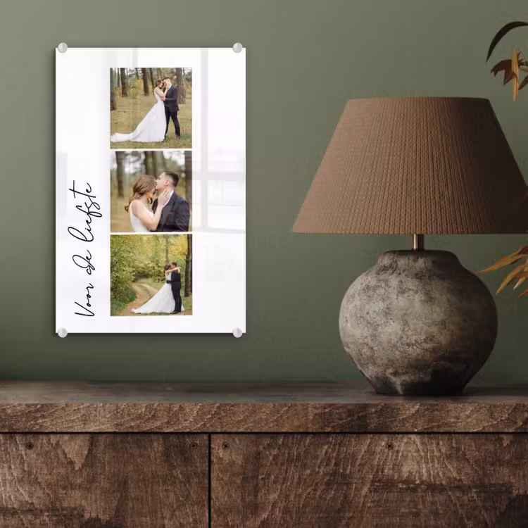 Gepersonaliseerd glas schilderij - Voor De Liefste - Collage — 4
