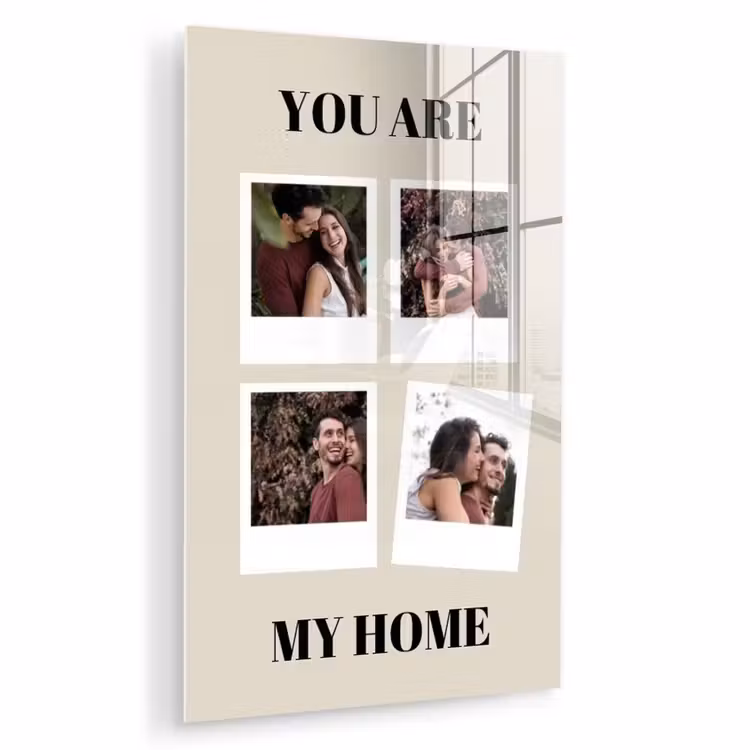 Gepersonaliseerd glas schilderij - You Are My Home - Collage — 1