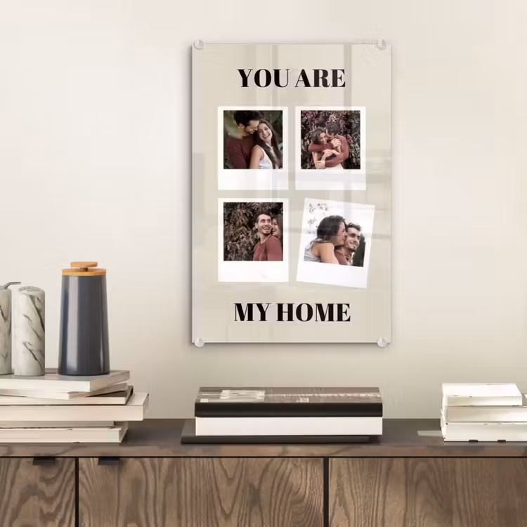 Gepersonaliseerd glas schilderij - You Are My Home - Collage — 2