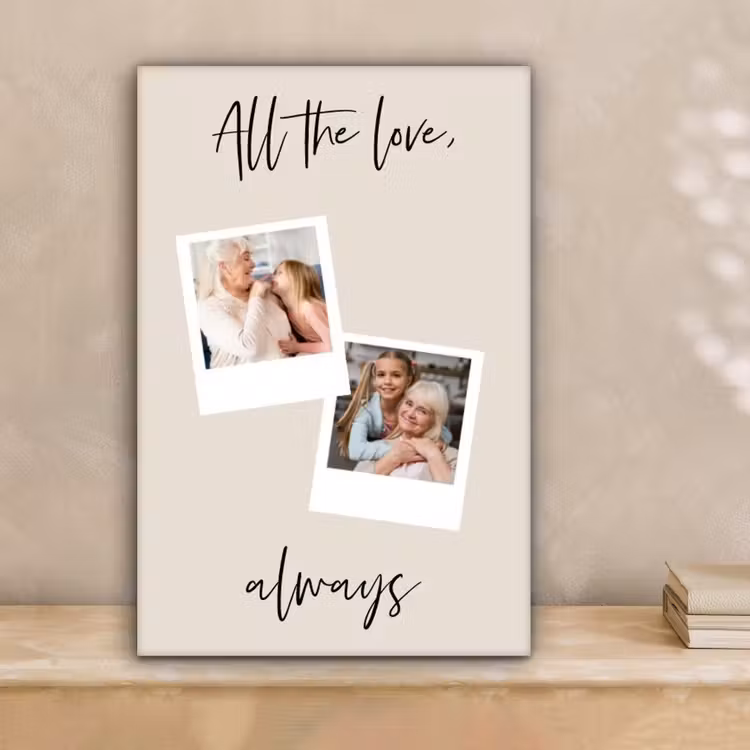 Gepersonaliseerd canvas schilderij - All The Love, Always — 2