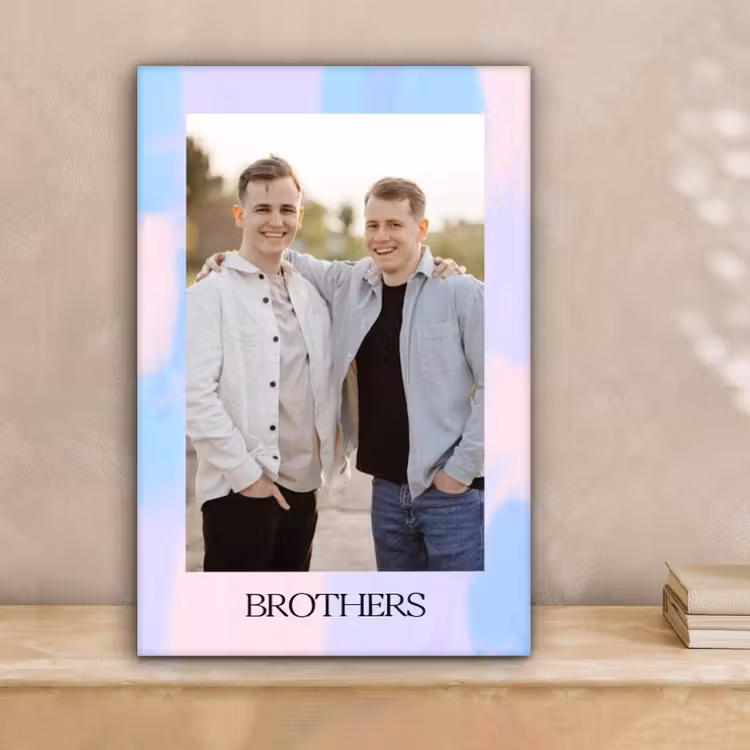 Gepersonaliseerd canvas schilderij - Brothers — 2