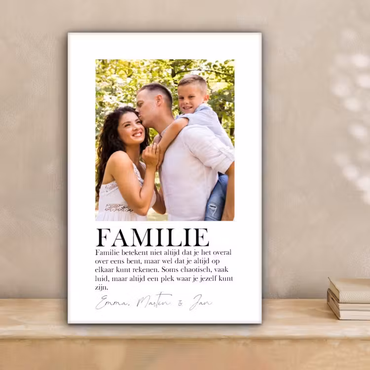 Gepersonaliseerd canvas schilderij - Familie Betekenis - Collage — 2