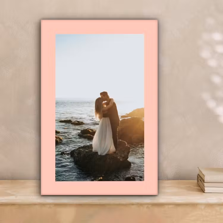Gepersonaliseerd canvas schilderij - Foto met roze border — 2