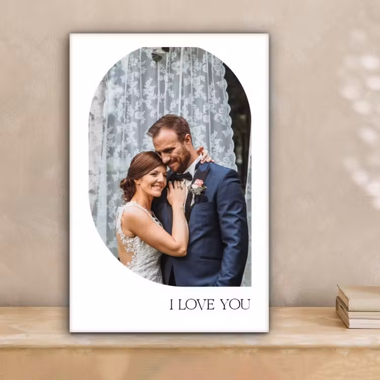 Gepersonaliseerd canvas schilderij - I Love You - Beeld — 2