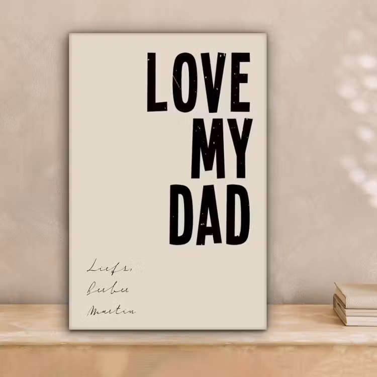Gepersonaliseerd canvas schilderij - Love My Dad — 2