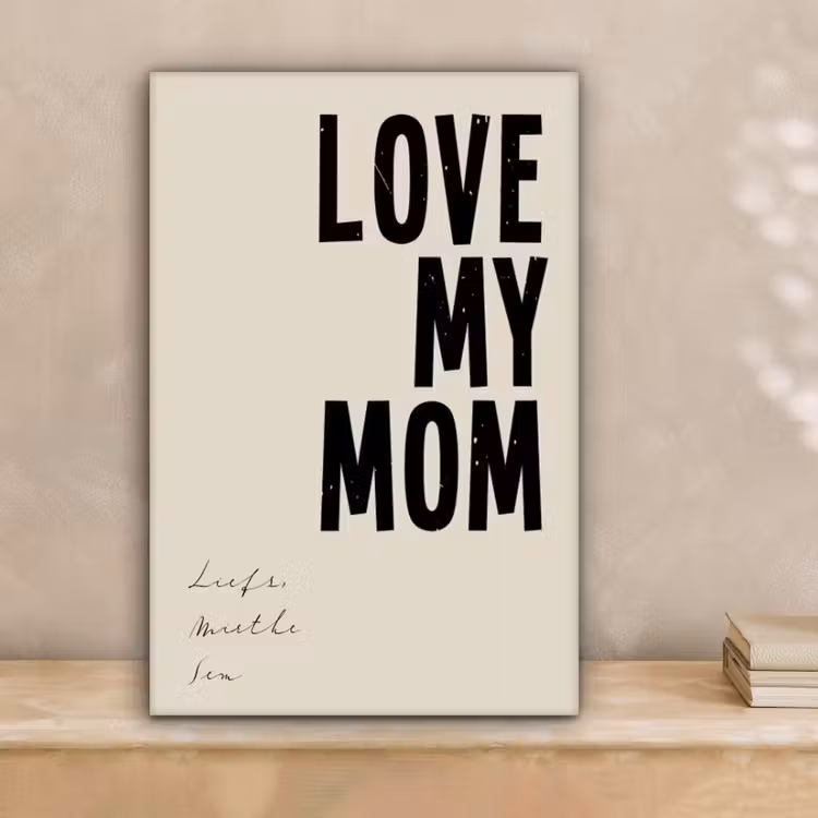 Gepersonaliseerd canvas schilderij - Love My Mom — 2