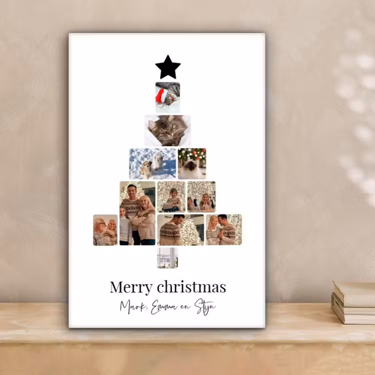 Gepersonaliseerd canvas schilderij - Merry Christmas - Collage — 2