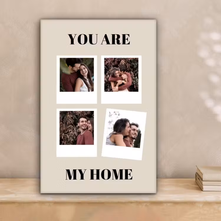 Gepersonaliseerd canvas schilderij - You Are My Home - Collage — 2