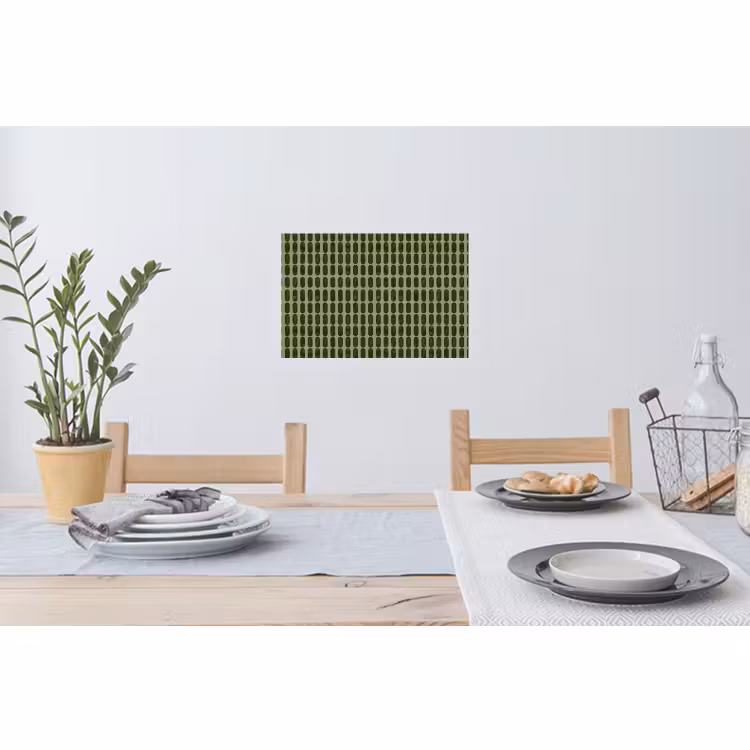 Muursticker - Ovalen Patroon Olijfgroen — 3