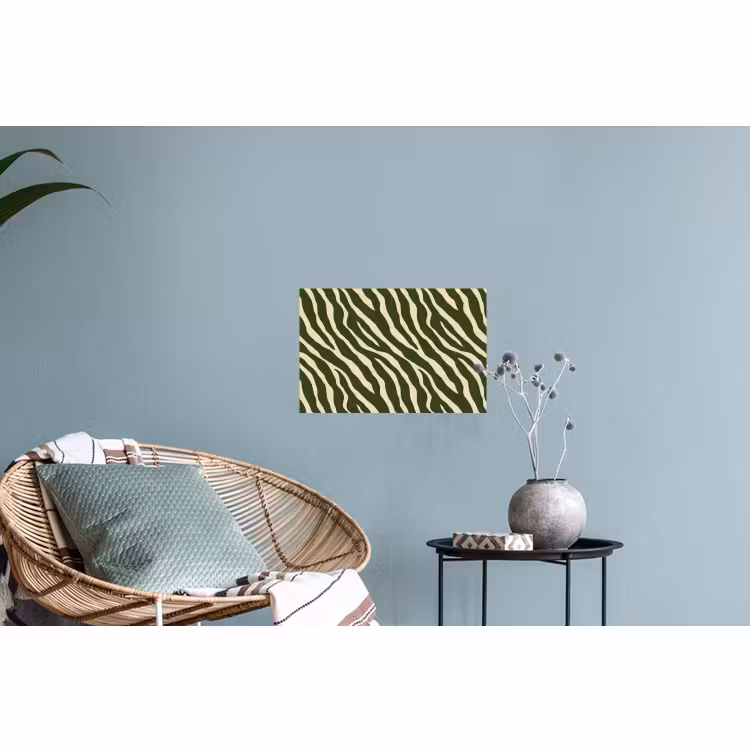 Muursticker - Zebra Patroon Olijfgroen — 4