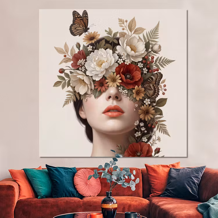 Forex - Portret - Bloemen - Cremé — 3