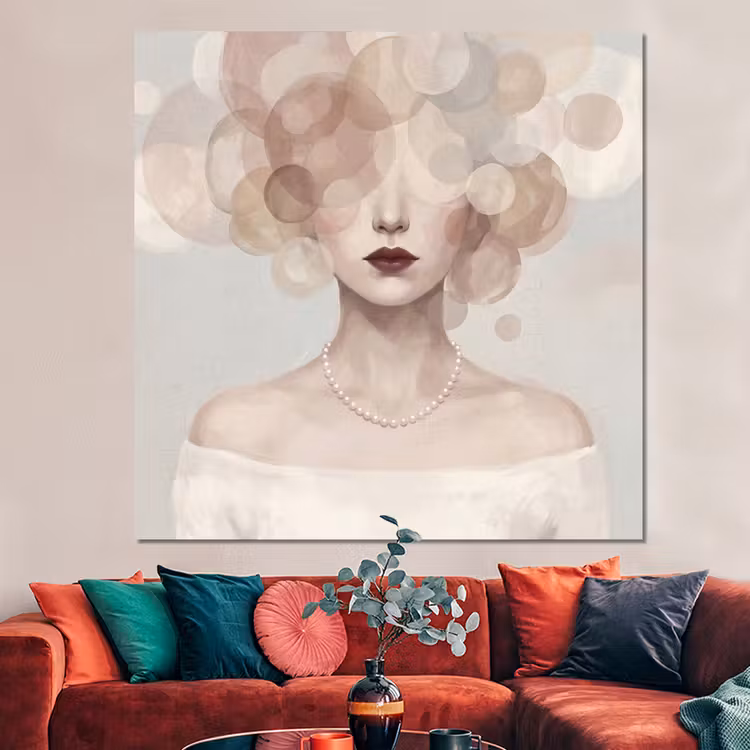 Forex - Vrouw - Cirkels - Beige — 3