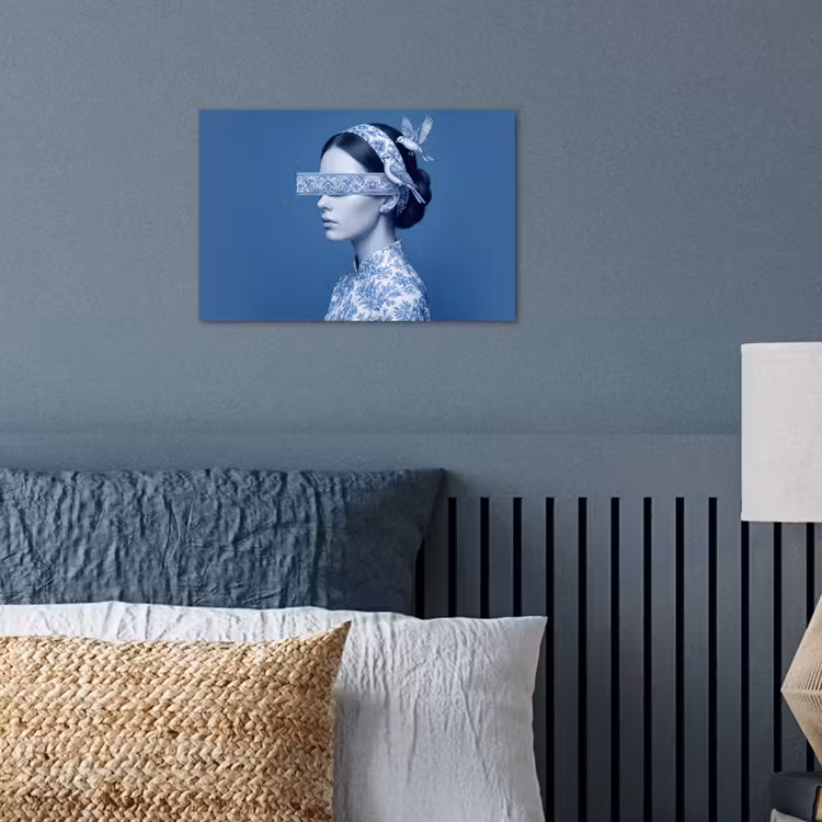Poster - Portret - Klassiek - Wit - Blauw — 3