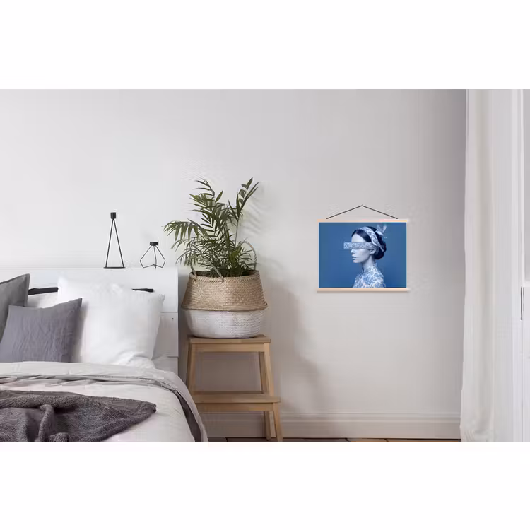 Schoolplaat - Portret - Klassiek - Wit - Blauw — 2