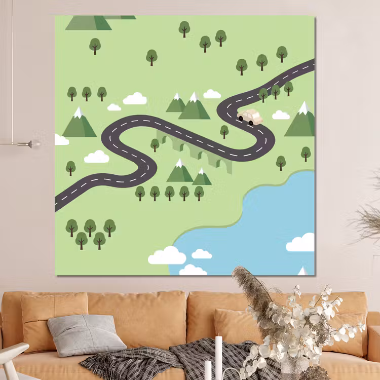 Forex - Auto - Bergweg - Natuur - Illustratie — 4
