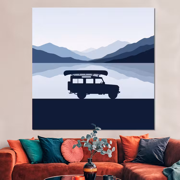 Forex - Auto - Meer - Bergen - Blauw — 3