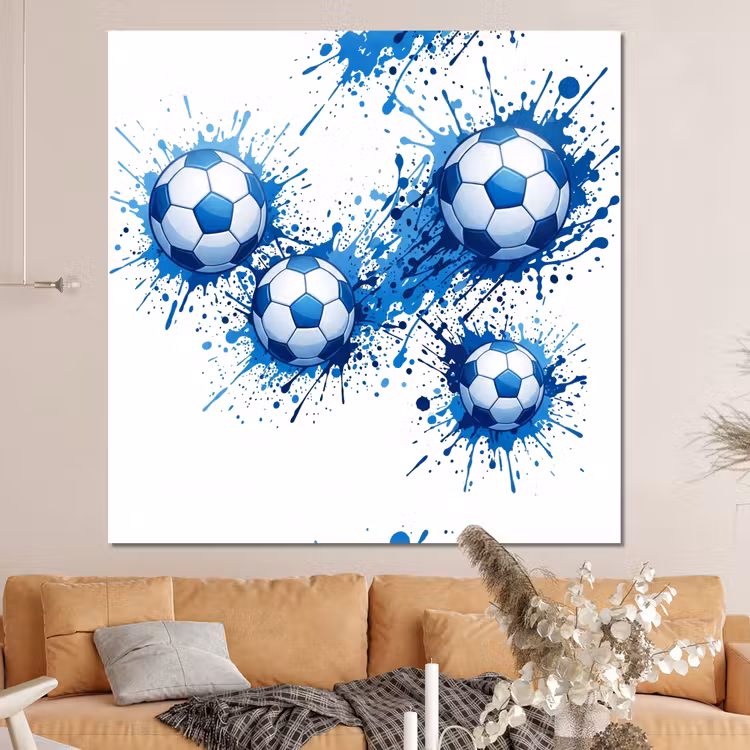 Forex - Voetballen - Verf - Sport - Blauw — 4