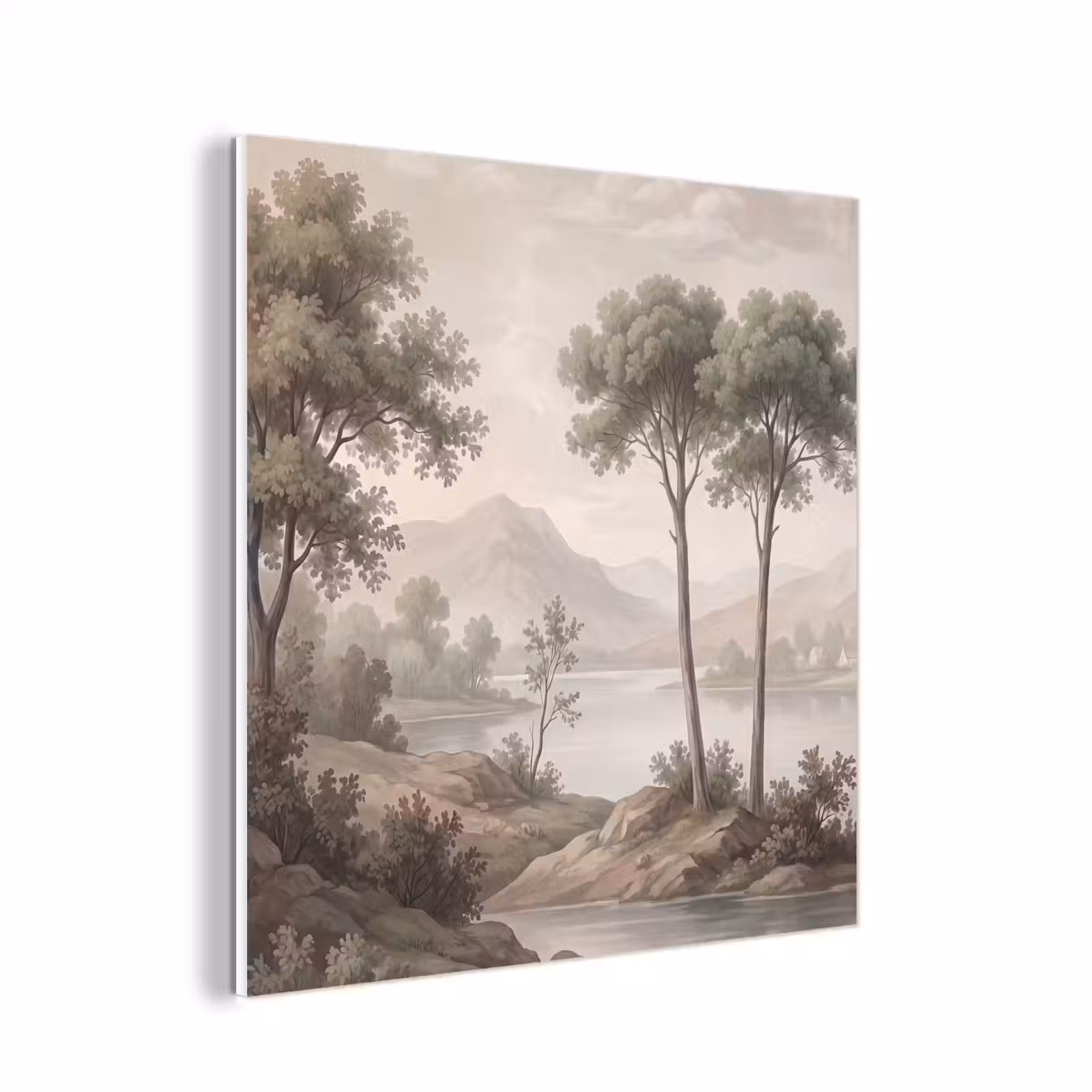 Forex - Bomen - Meer - Bergen - Illustratie — 1