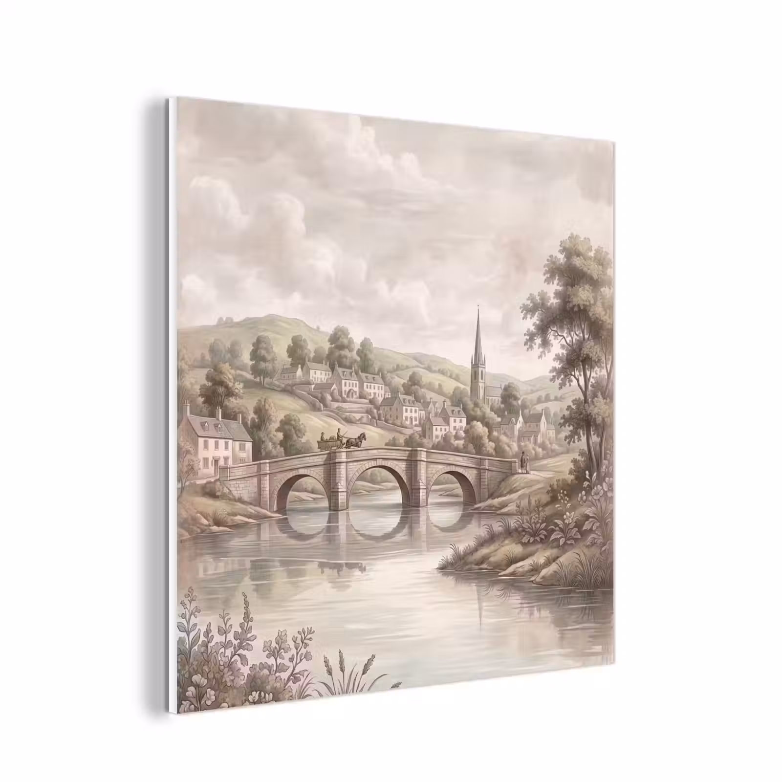 Forex - Dorp - Brug - Uitzicht - Groen — 1