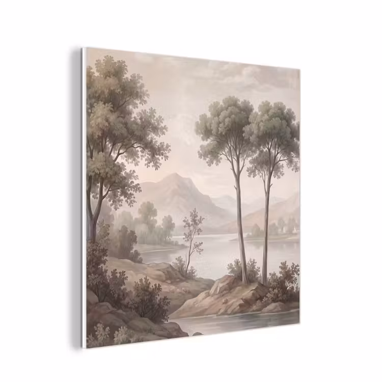 Forex - Bomen - Meer - Bergen - Illustratie — 1