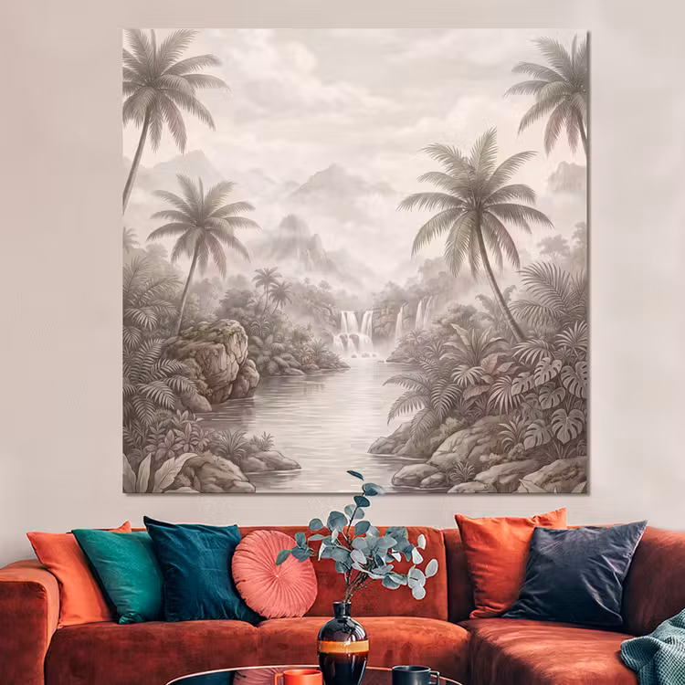 Forex - Jungle - Watervallen - Tropisch - Illustratie — 3