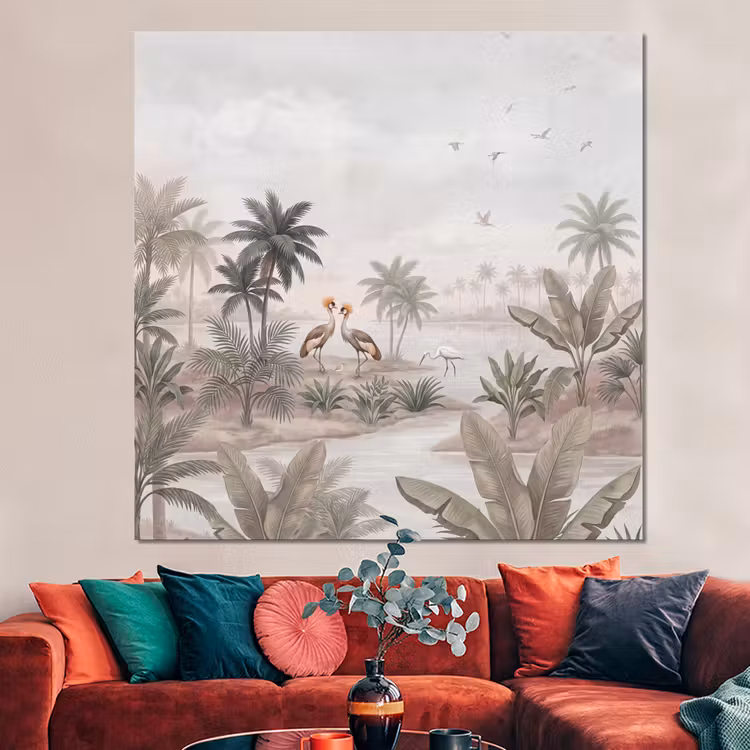Forex - Kraanvogels - Palmbomen - Tropisch — 3