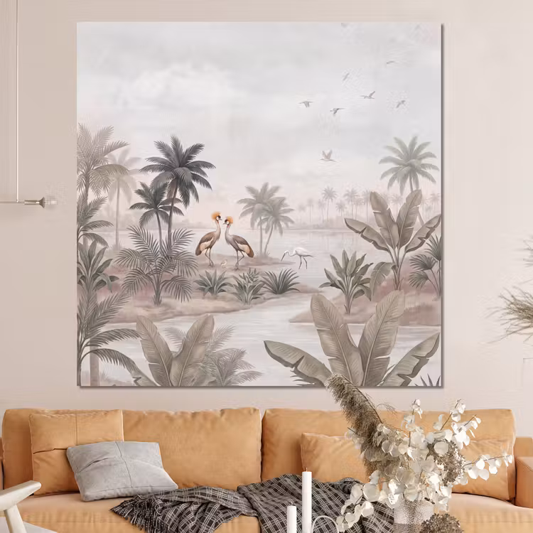 Forex - Kraanvogels - Palmbomen - Tropisch — 4