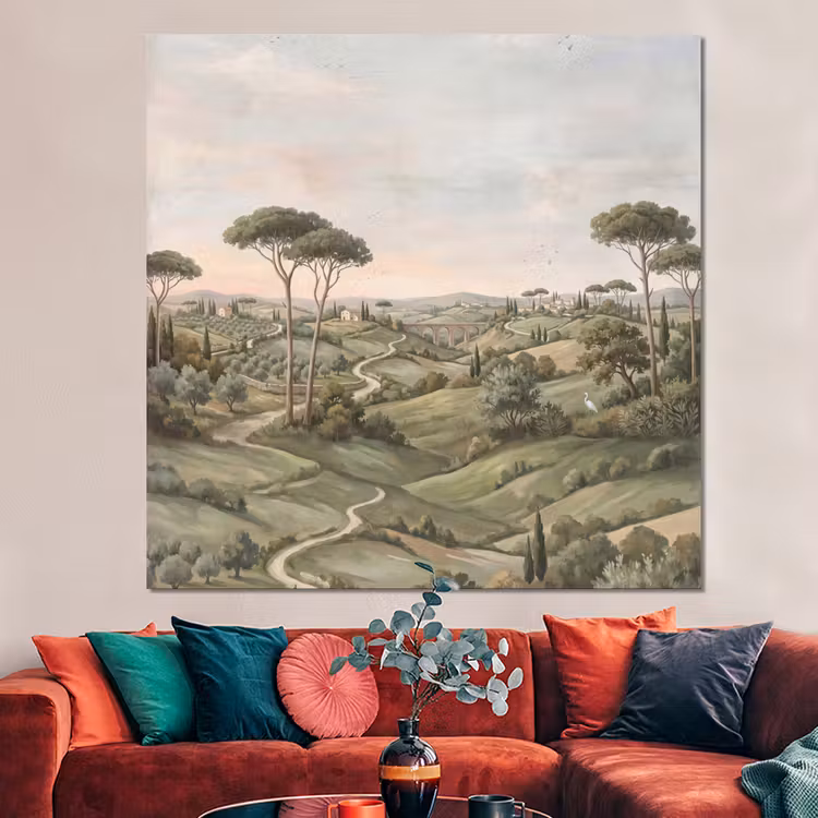 Forex - Landschap - Heuvels - Zandpad - Groen — 3