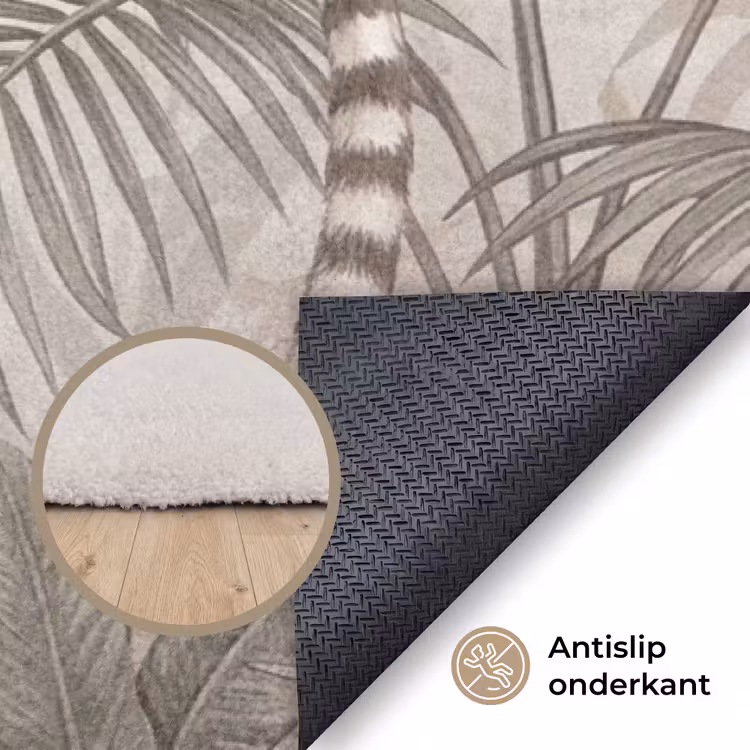 Vloerkleed - Natuur - Jungle - Ringstaartmaki - Bruin — 4