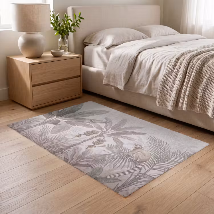 Vloerkleed - Natuur - Jungle - Ringstaartmaki - Bruin — 6