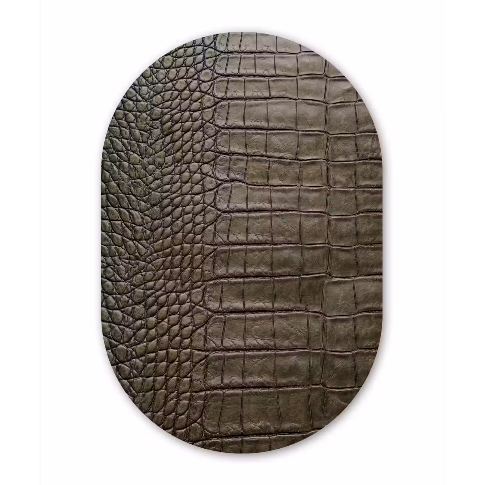 Muurovaal aluminium - Krokodillenleer - Structuur - Groen — 1