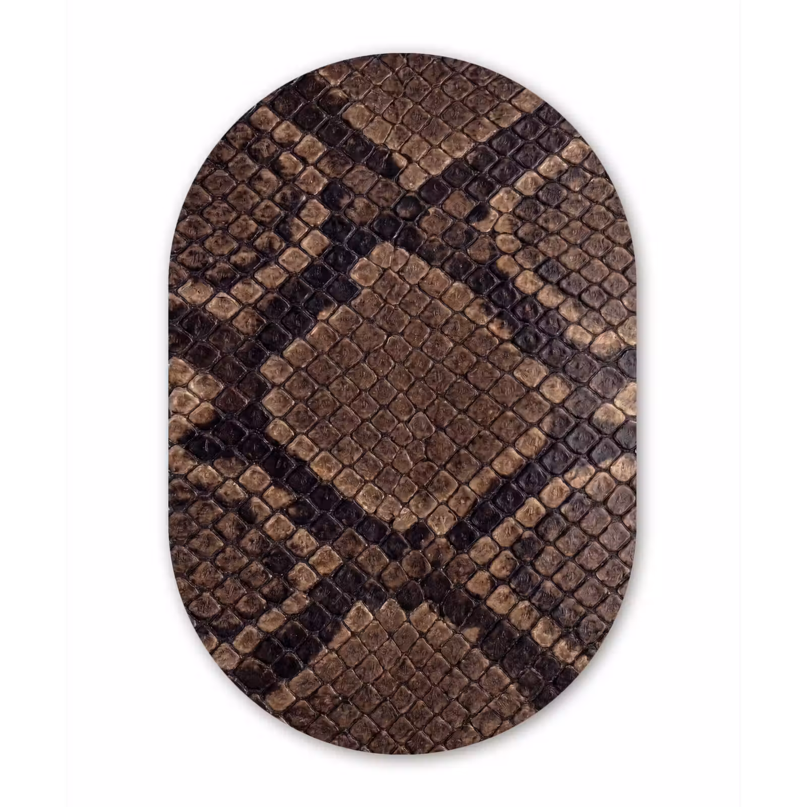 Muurovaal aluminium - Python - Schubben - Brons — 1