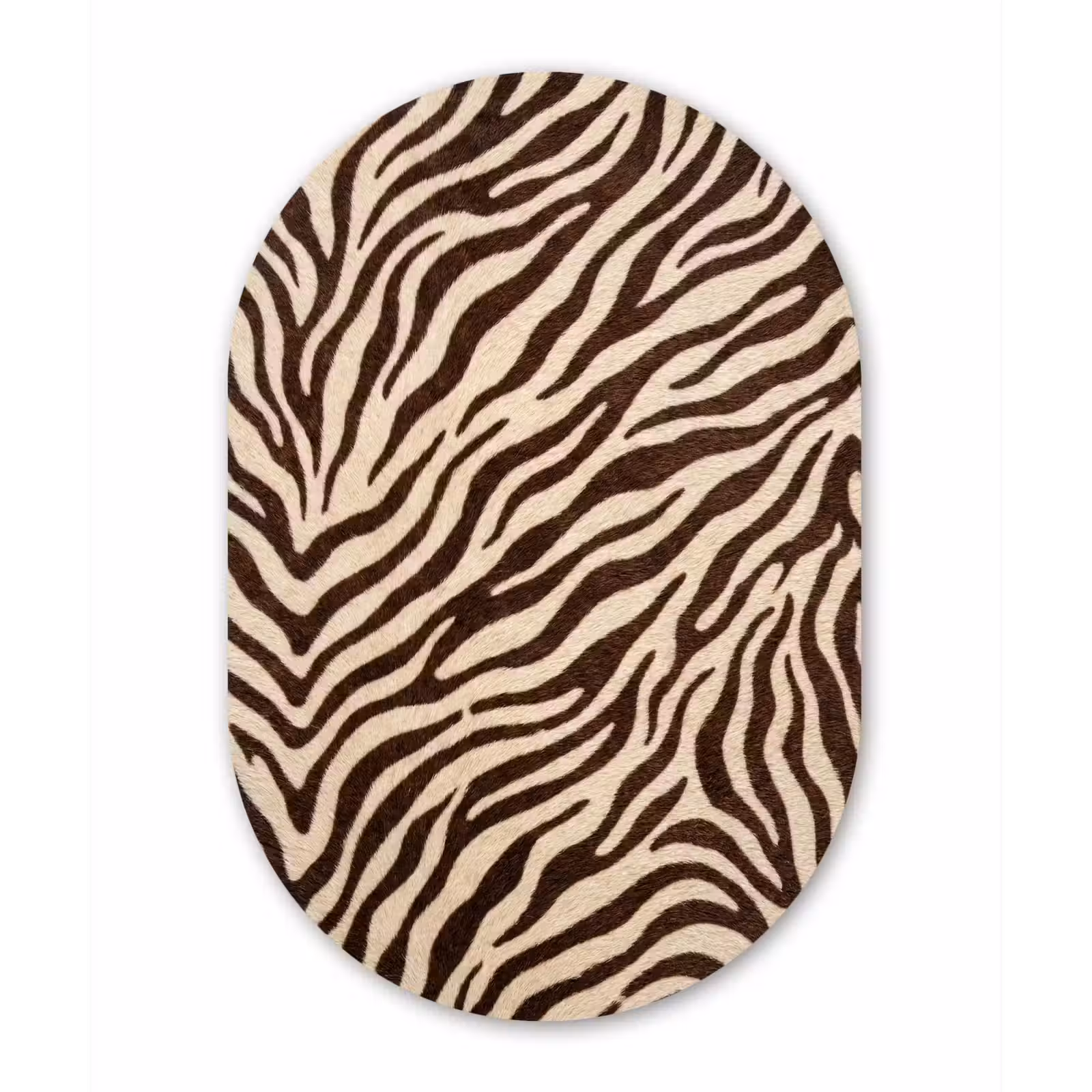 Muurovaal aluminium - Zebra - Strepen - Bruin — 1