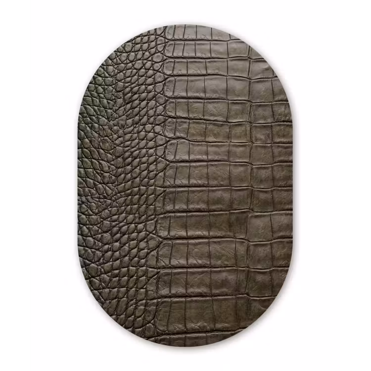 Muurovaal aluminium - Krokodillenleer - Structuur - Groen — 1