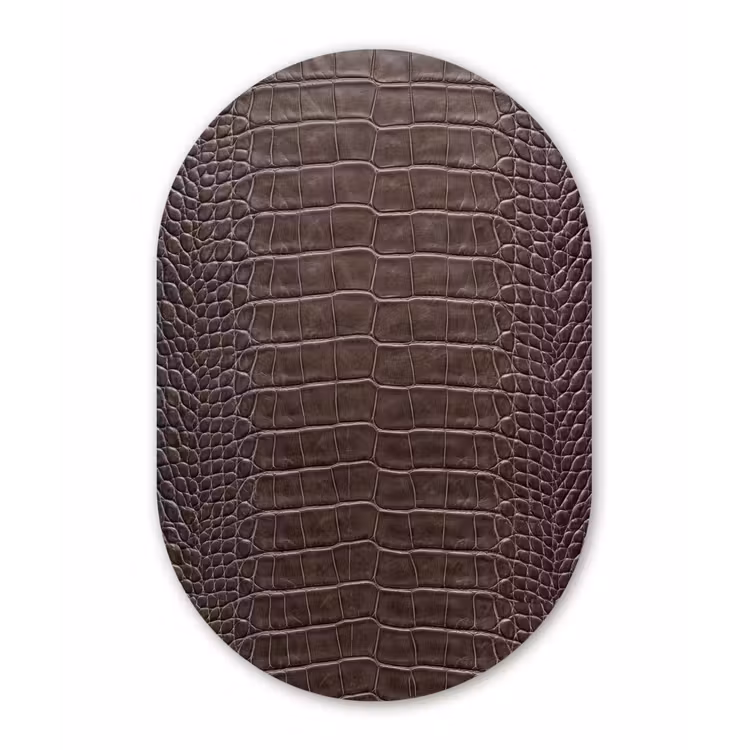 Muurovaal aluminium - Leer - Krokodil - Mat — 1