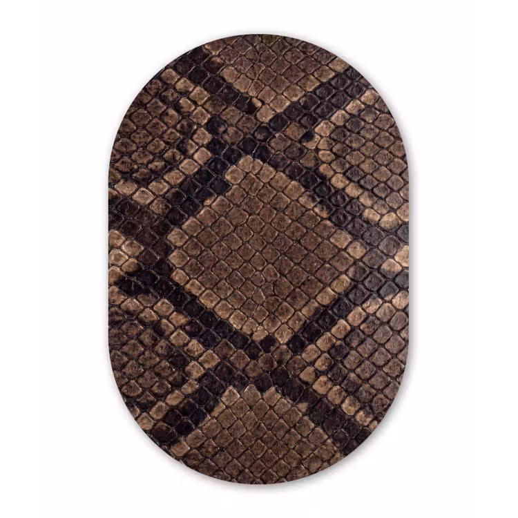 Muurovaal aluminium - Python - Schubben - Brons — 1