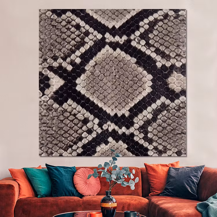 Forex - Slangenleer - Patroon - Beige — 3