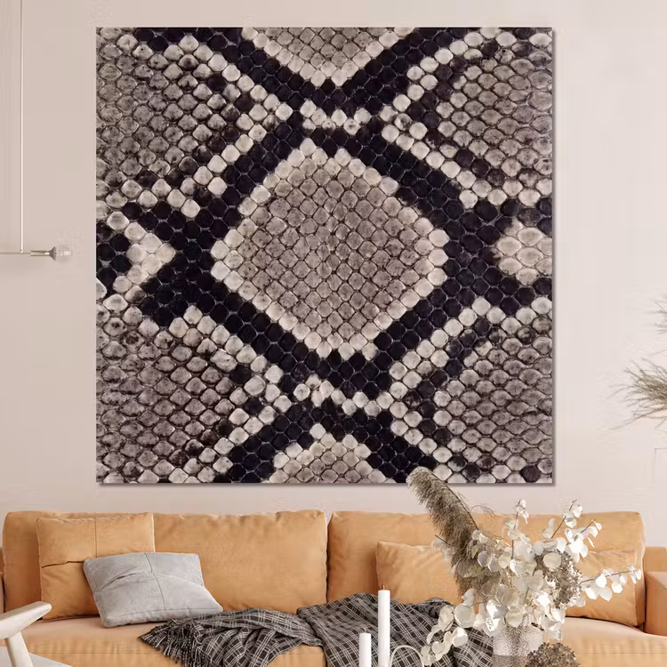 Forex - Slangenleer - Patroon - Beige — 4