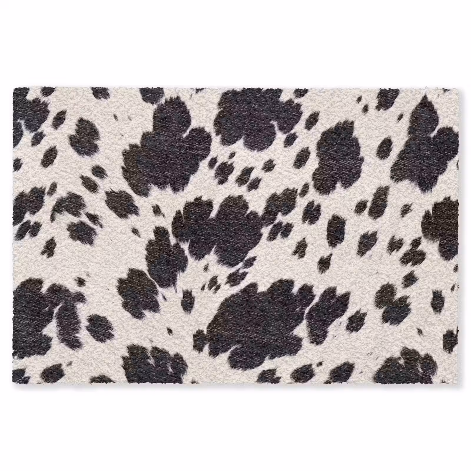 Vloerkleed - Patroon - Vacht - Zwart - Wit — 1