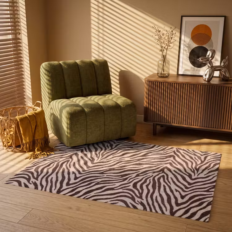 Vloerkleed - Zebra - Strepen - Bruin — 2