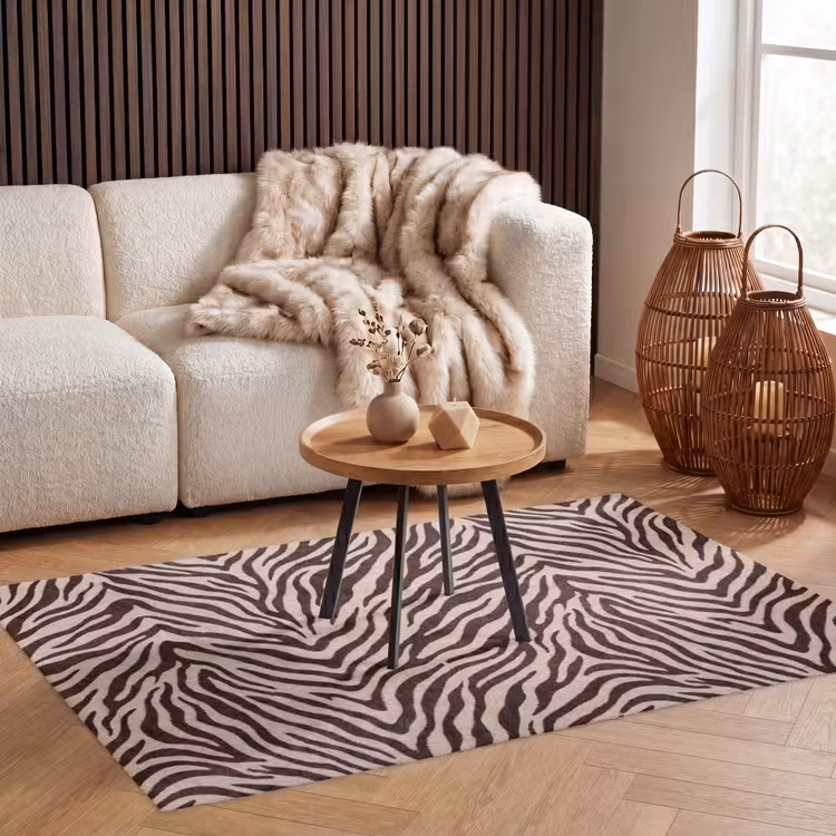 Vloerkleed - Zebra - Strepen - Bruin — 3