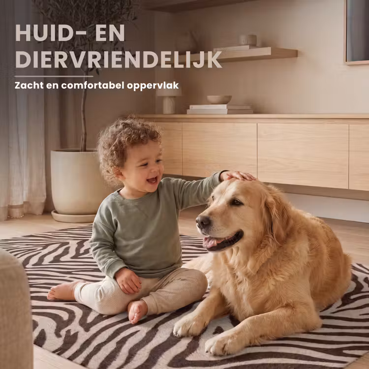 Vloerkleed - Zebra - Strepen - Bruin — 8
