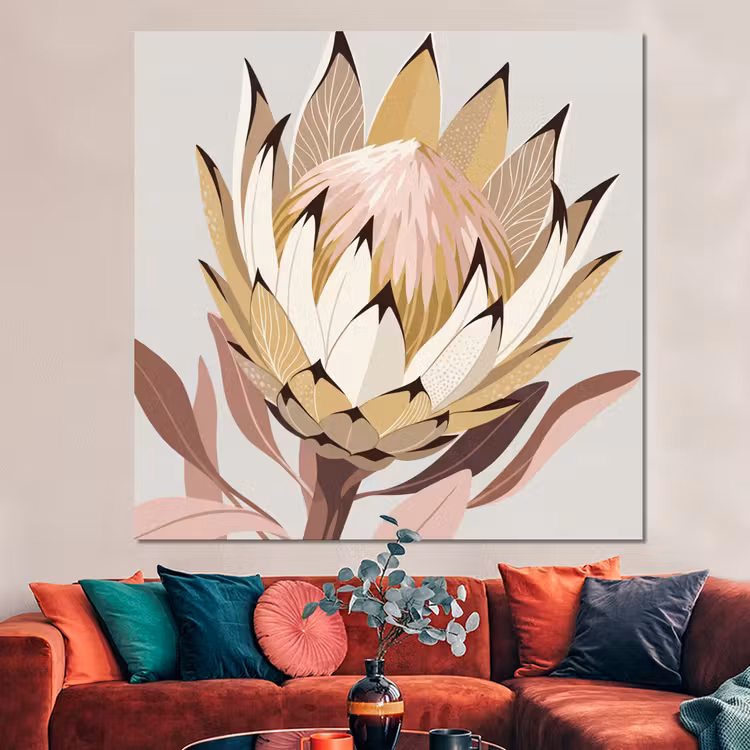 Forex - Protea - Bloem - Botanisch - Beige — 3