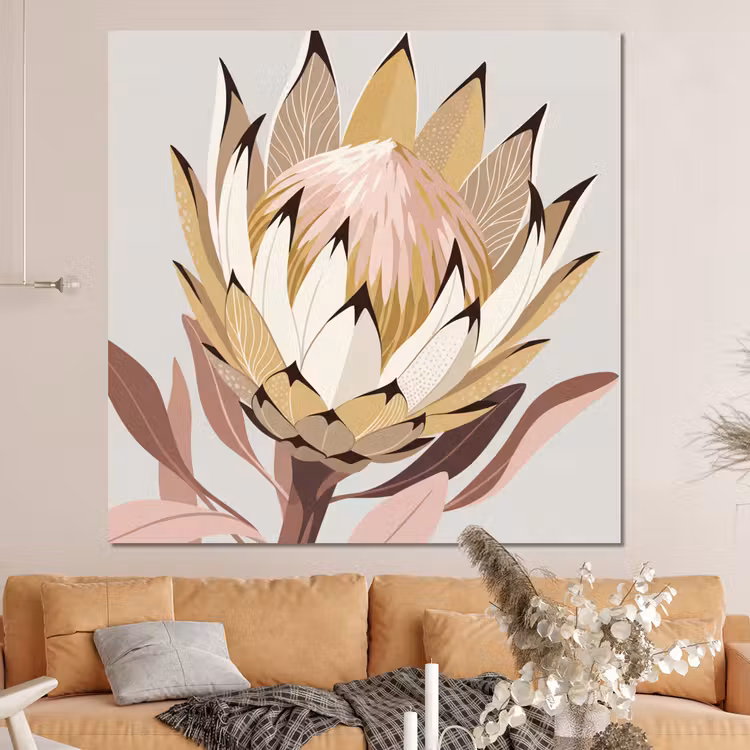 Forex - Protea - Bloem - Botanisch - Beige — 4
