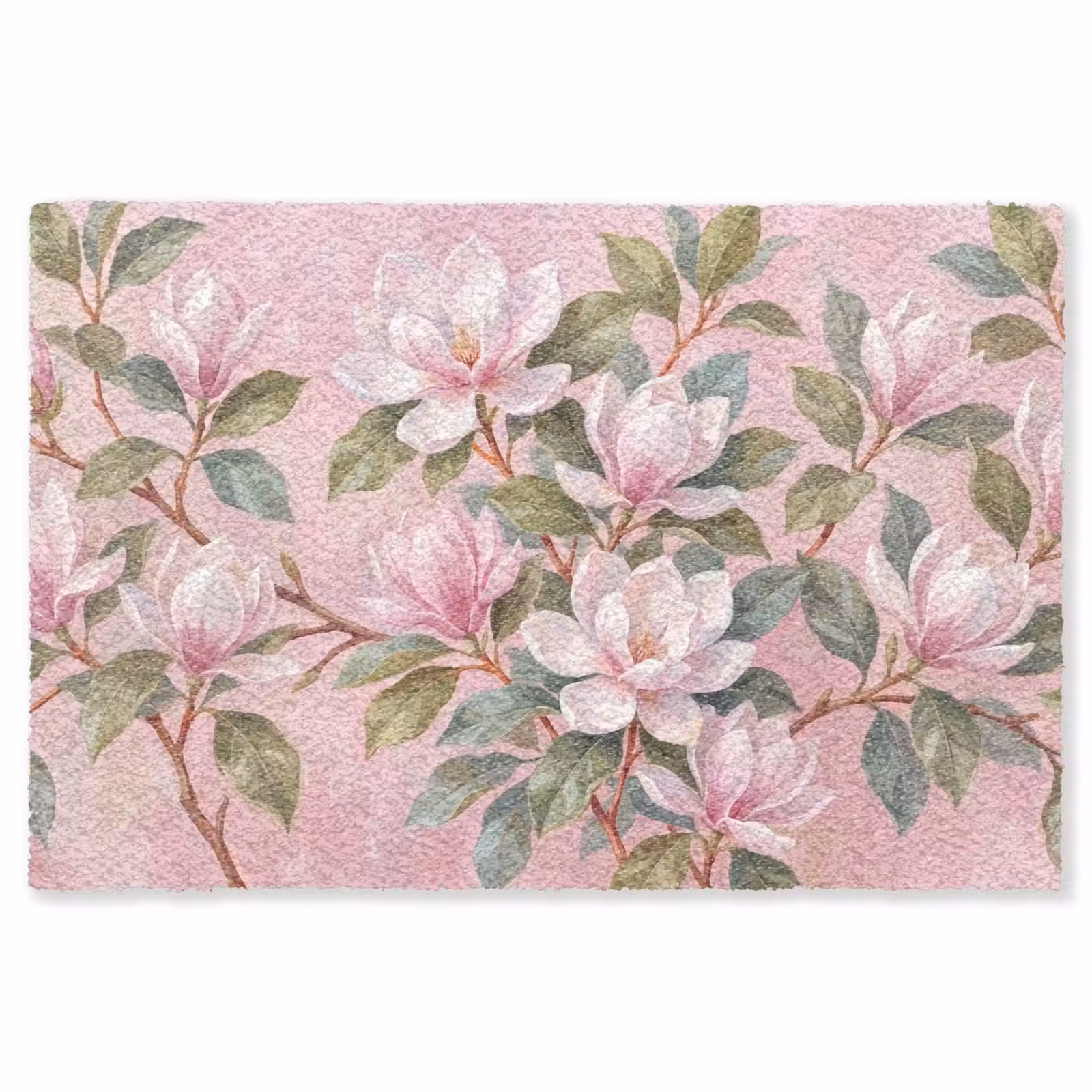 Vloerkleed - Magnolia's - Patroon - Roze — 1